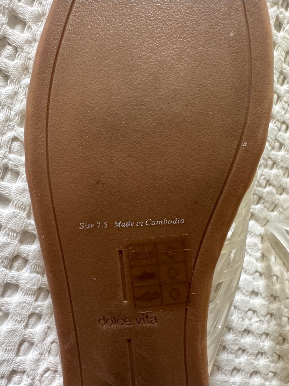 Woven Slide Mules in Clear Jelly - Women's Casual Slip-Ons - Picture 4 of 5